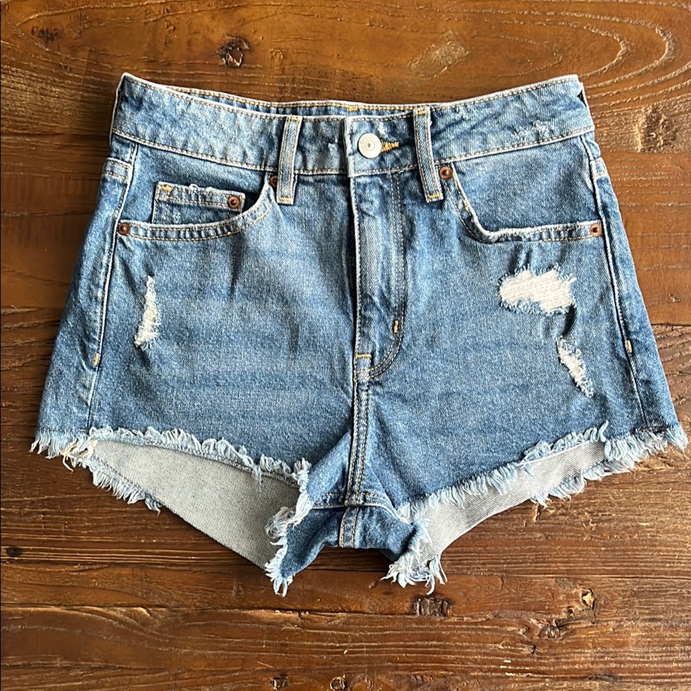 Divided Distressed Denim Women Shorts by H&M